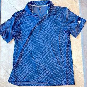 Adidas Blue Performance Polo Shirt L size mens